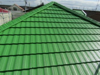 屋根の塗装完成