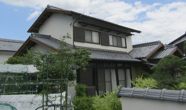 倉敷市の和風家屋の塗装完成