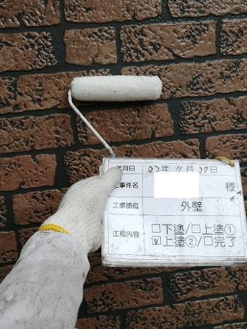 外壁のクリアー塗装