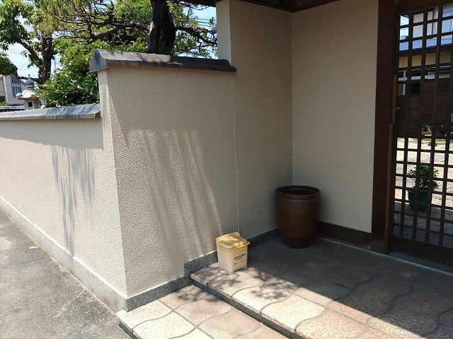 塀塗装の完成