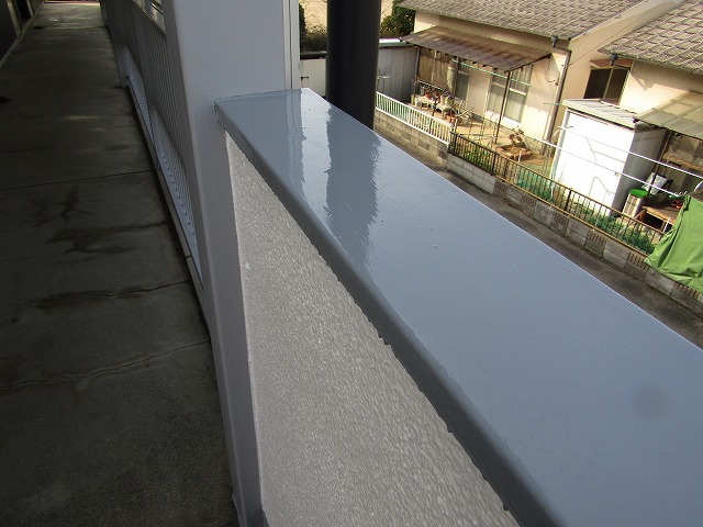 笠木の防水施工　完成
