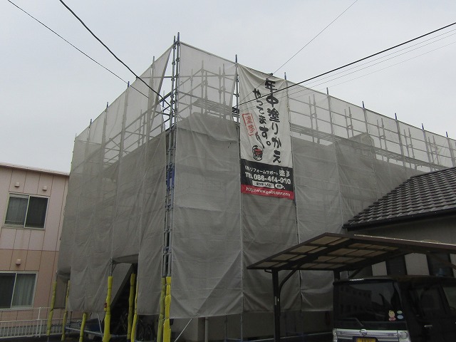 水島のアパート工事