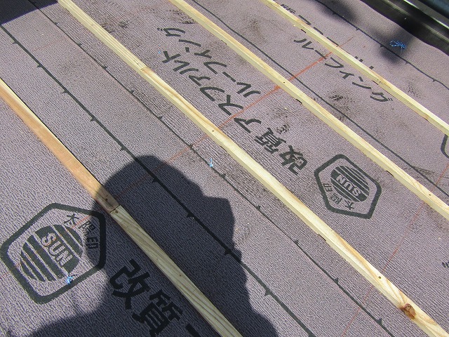 桟木の設置