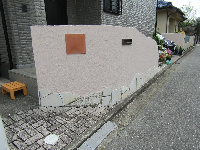 塀の塗装完成