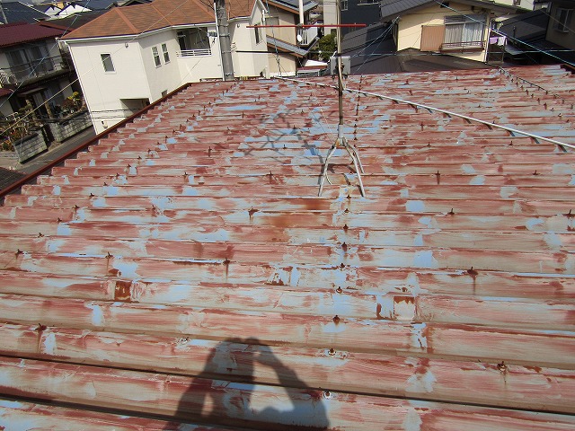 錆びている屋根