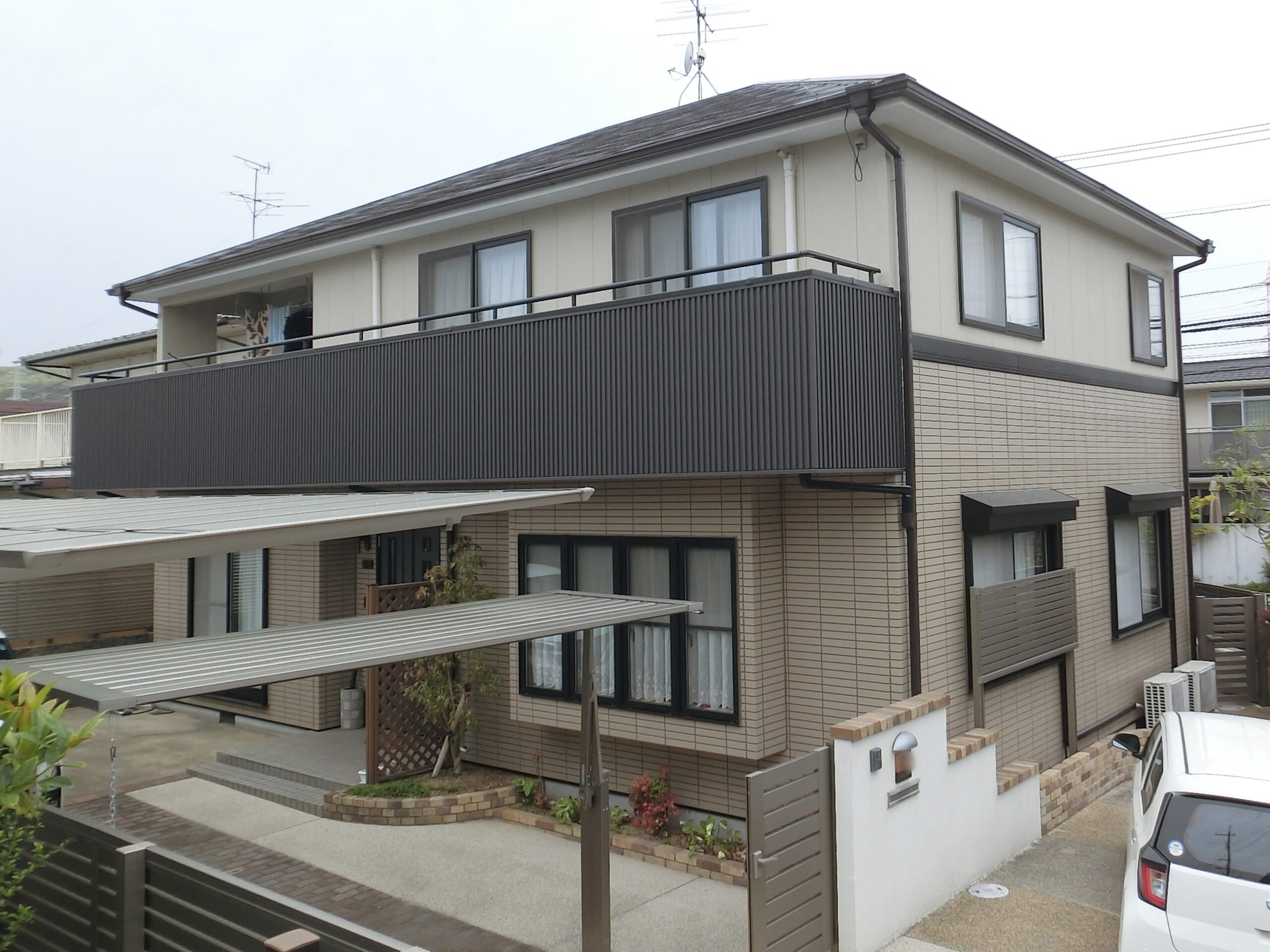 倉敷市　Ｗトーン塗装完成