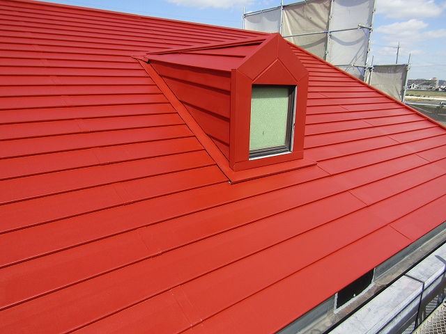 板金屋根にサビ止め