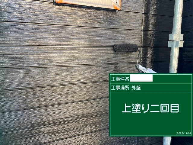 塗装　上塗り