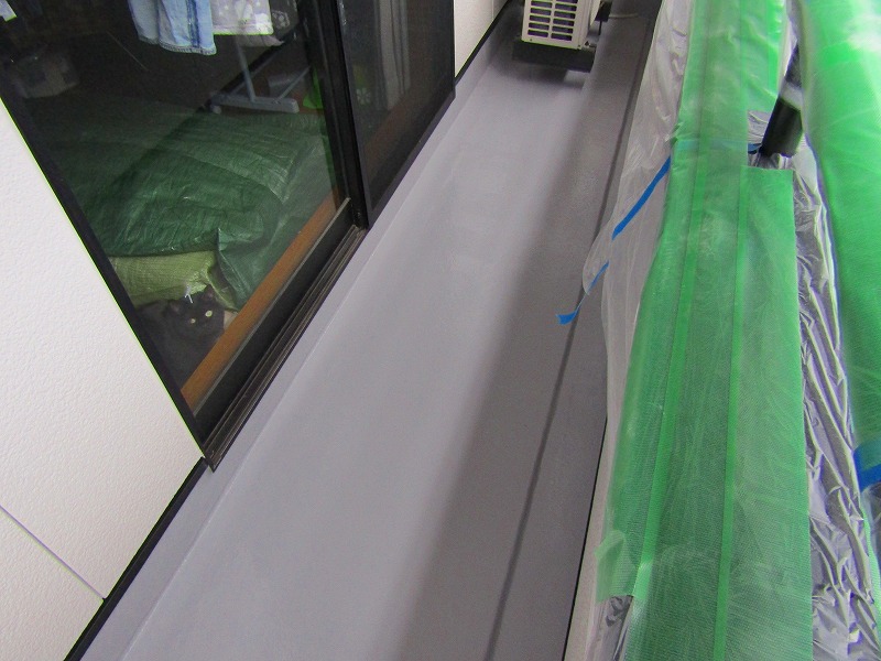 バルコニー防水工事完成