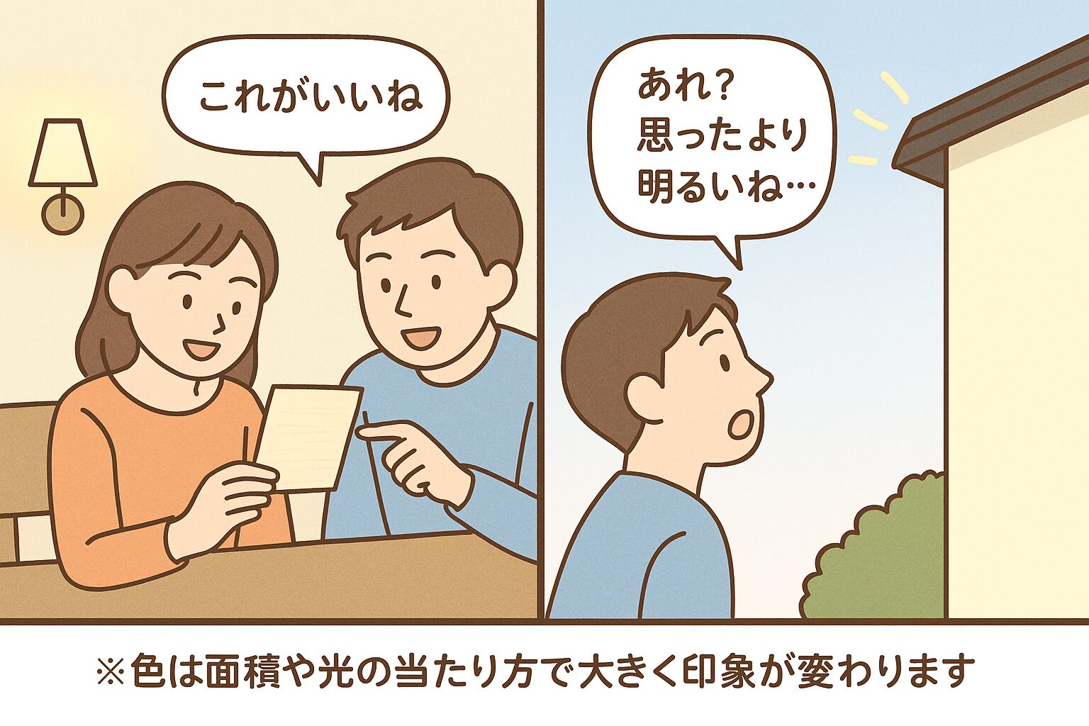 イメージと実際の色が違う