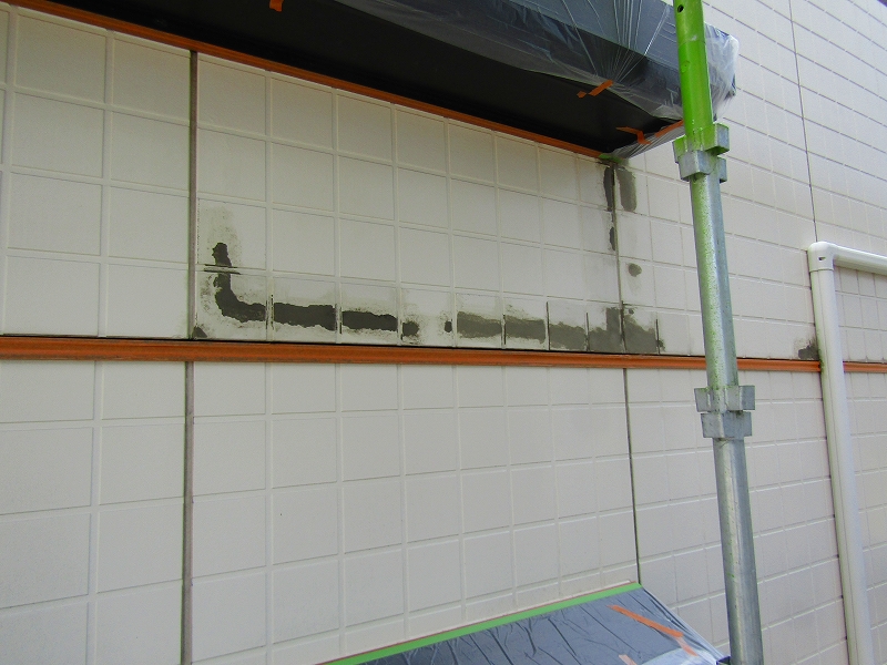 苔で剥がれていたところを修繕