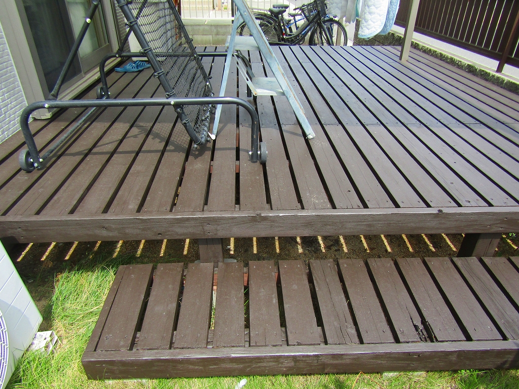 ウッドデッキ塗装完成