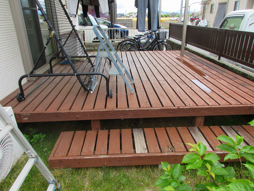 ウッドデッキ施工前